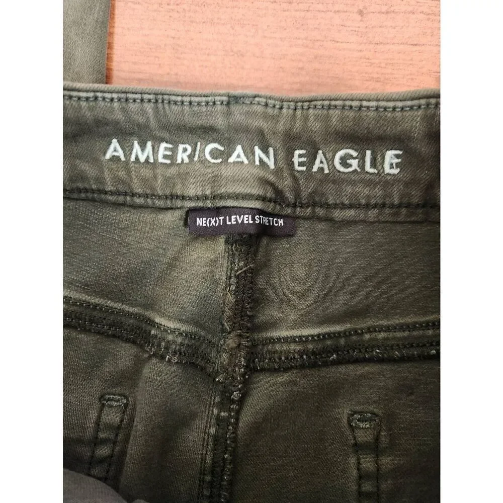 American Eagle Army Green next level stretch size 16 jeans